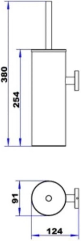 Plieger Vigo toiletborstel met deksel geborsteld chroom