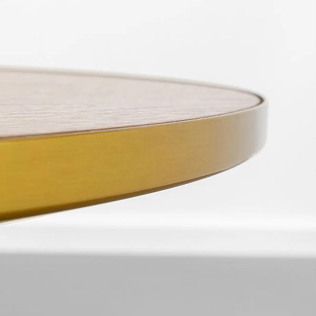 Ronde Salontafel Walnoot - 70 X 70cm.