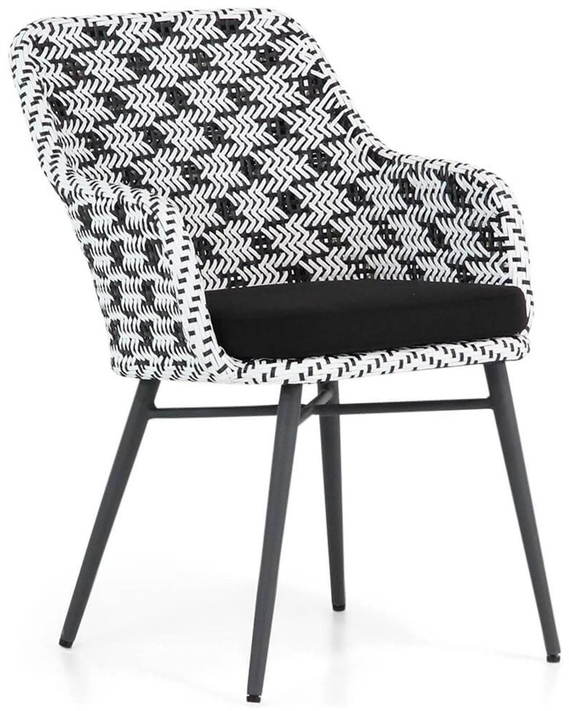 Tuinset 6 personen 260 cm Wicker Zwart Lifestyle Garden Furniture Crossway/Trente