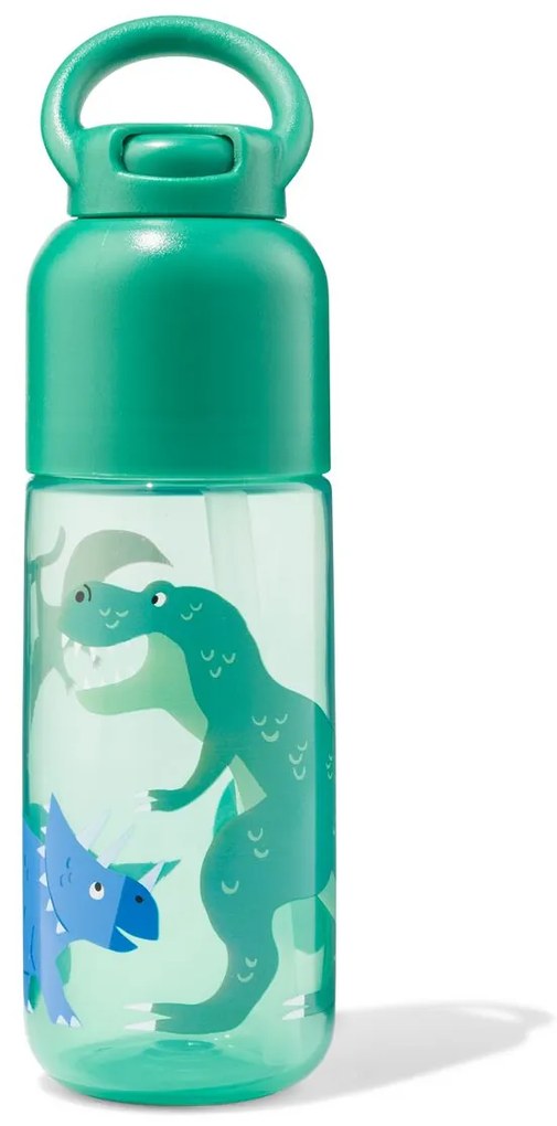 HEMA Waterfles Met Rietje Dino 300ml
