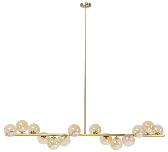 Kare Design Scala Balls Hanglamp Breed Met Glazen Bollen Messing