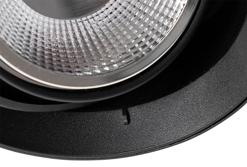 Moderne inbouwspot zwart GU10 AR111 rond trimless - Oneon Modern GU10 Binnenverlichting Lamp