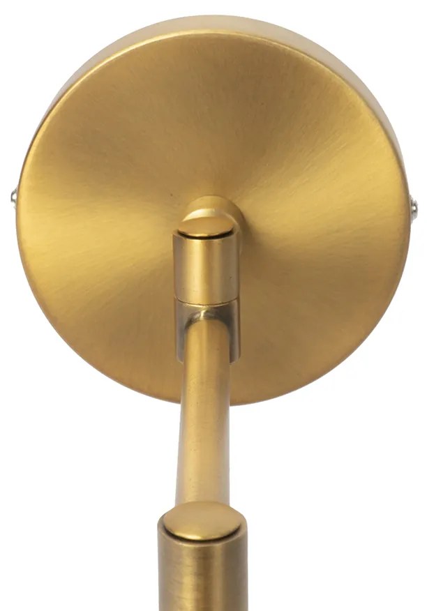 Smart wandlamp brons met witte kap incl. Wifi A60  - Ladas Deluxe