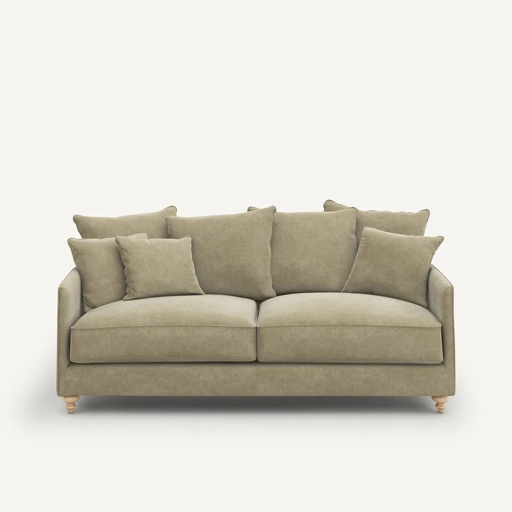 3-zits slaapbank in stonewashed fluweel, Lazare