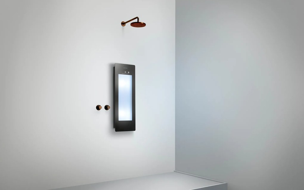 Sunshower Round Plus Small Black infraroodlamp en UV 33x95x10cm opbouw