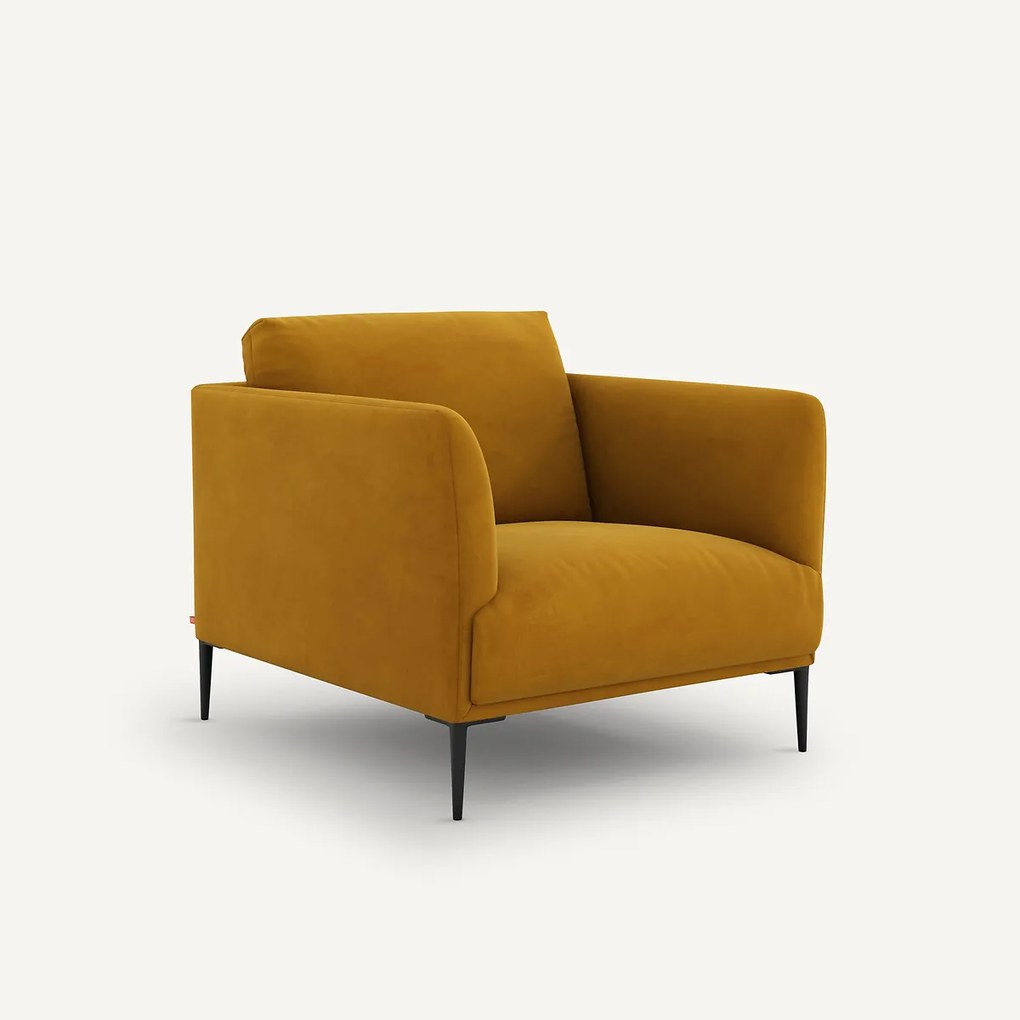 Fauteuil in fluweel, Oscar design E. Gallina