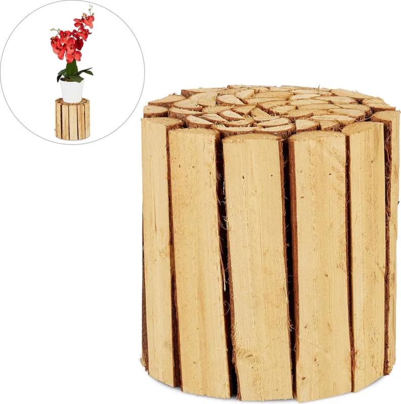 Plantenkruk hout - plantentafel - plantenstandaard - bloempot houder - rond