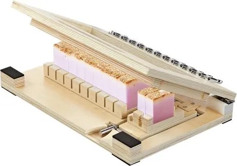 VEVOR Zeepsnijder snijdt 1-12 staven, Draadsnijder met houten frame en extra draden, Meerdere handgemaakte zeepsnijgereedschappen voor kaarsen, Snijgereedschap voor doe-het-zelf