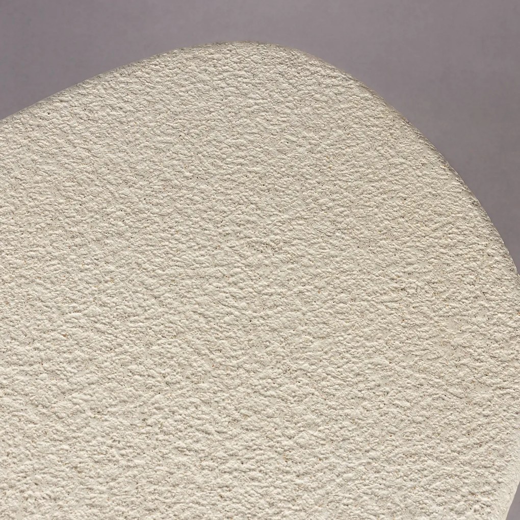 Dutchbone Veda Low Witte Bijzettafel Organisch - 56 X 41cm.