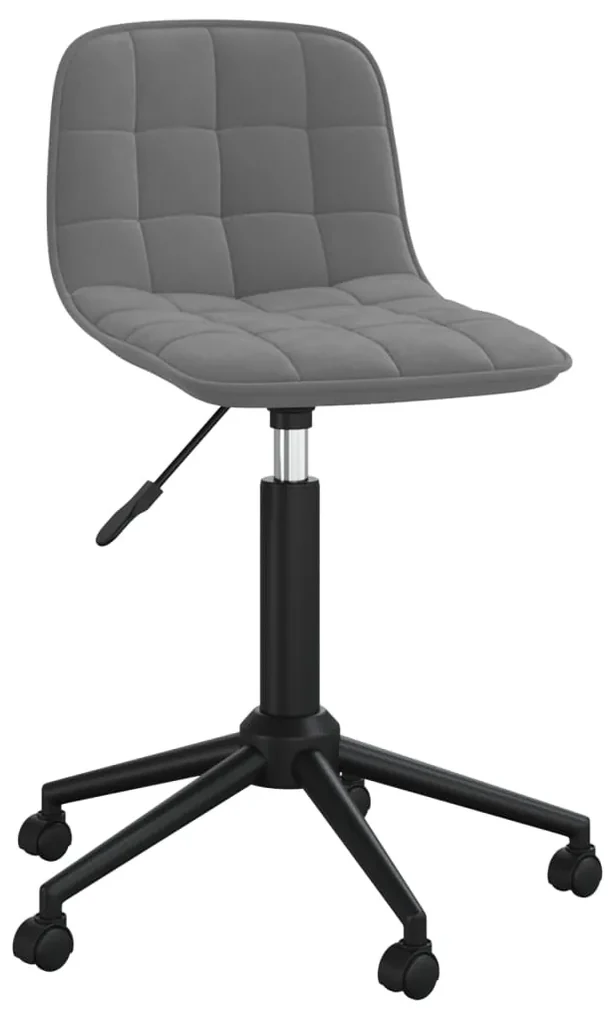 vidaXL Eetkamerstoelen draaibaar 6 st fluweel donkergrijs