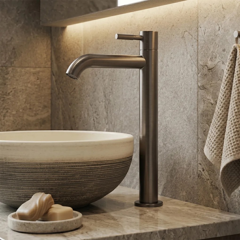 Saniclear Antique verhoogde toiletkraan verouderd messing