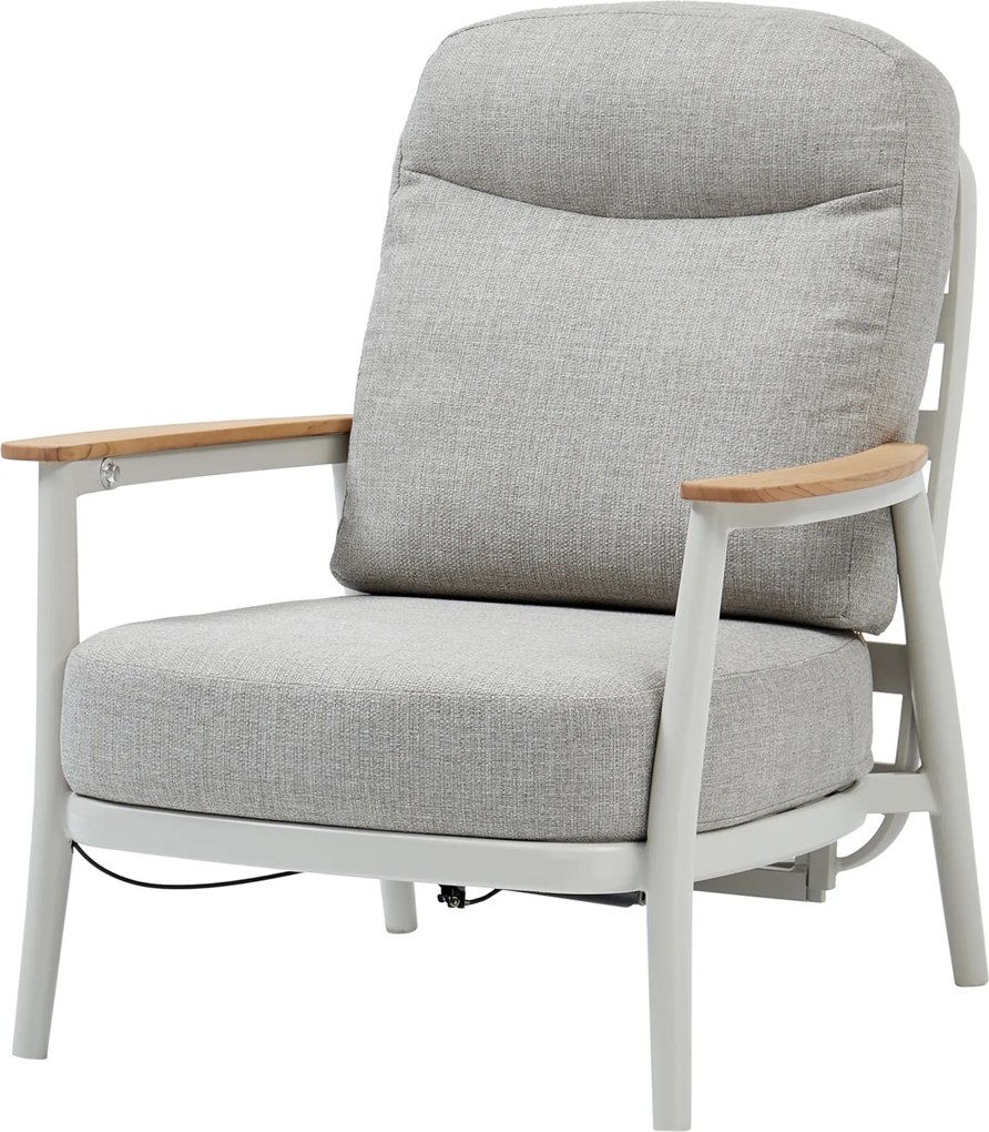 Savanna verstelbare lounge tuinstoel aluminium latte