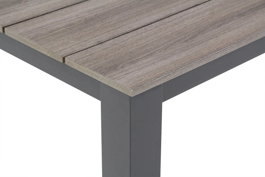 Dining Tuintafel rechthoekig 240 x 92 cm Aluminium/polywood Grijs Valley