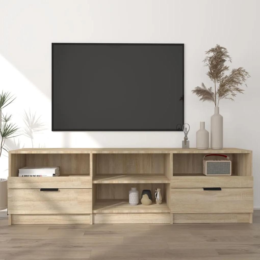 vidaXL Tv-meubel 150x33,5x45 cm bewerkt hout sonoma eikenkleurig