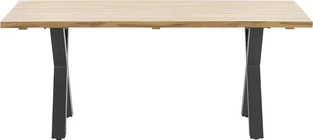 Garden Impressions Zadar tuintafel 180x100 donker grijs - X-frame