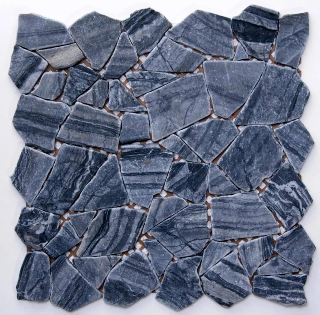 Natuursteen Tegelmat 30,5x30,5 cm Stone Zwart