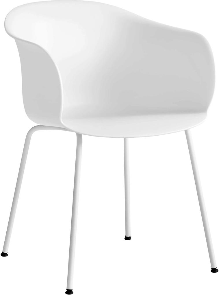 &tradition Elefy JH28 stoel met wit stalen onderstel