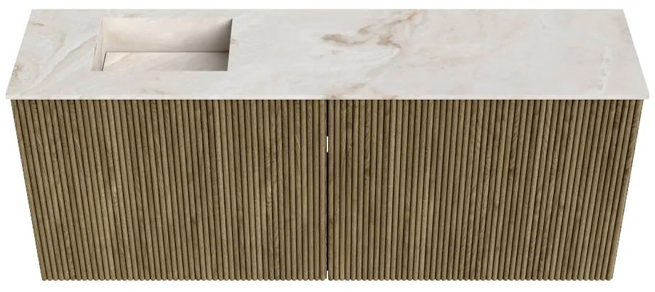 Mondiaz Joya DLux 100cm toiletmeubel dusk met wastafel faye links zonder kraangat frappe