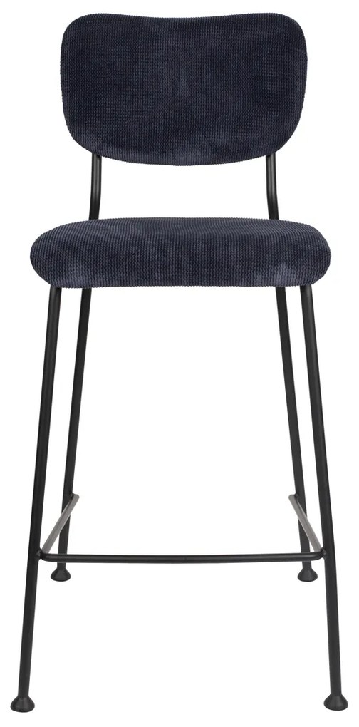 Zuiver Benson Lage Barkruk Stof Donkerblauw