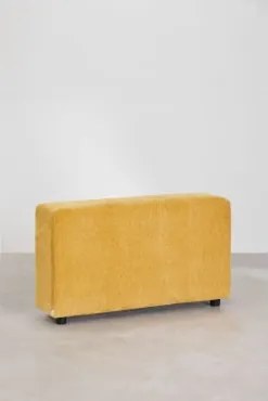 Linker Hoge Armleuning ↑65 Cm Voor Modulaire Bank Bruna Chenille Mosterdgeel - Sklum