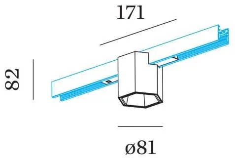 Wever&Ducre - Railverlichting Hexo Zwart / Wit / Wit Modern