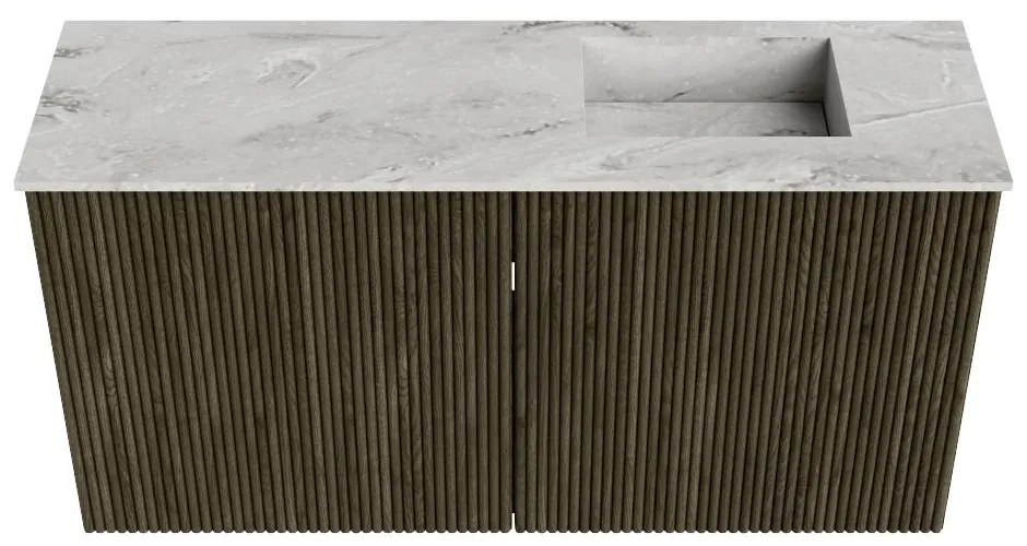 Mondiaz Joya DLux 80cm toiletmeubel shadow met wastafel faye rechts 1 kraangat glace