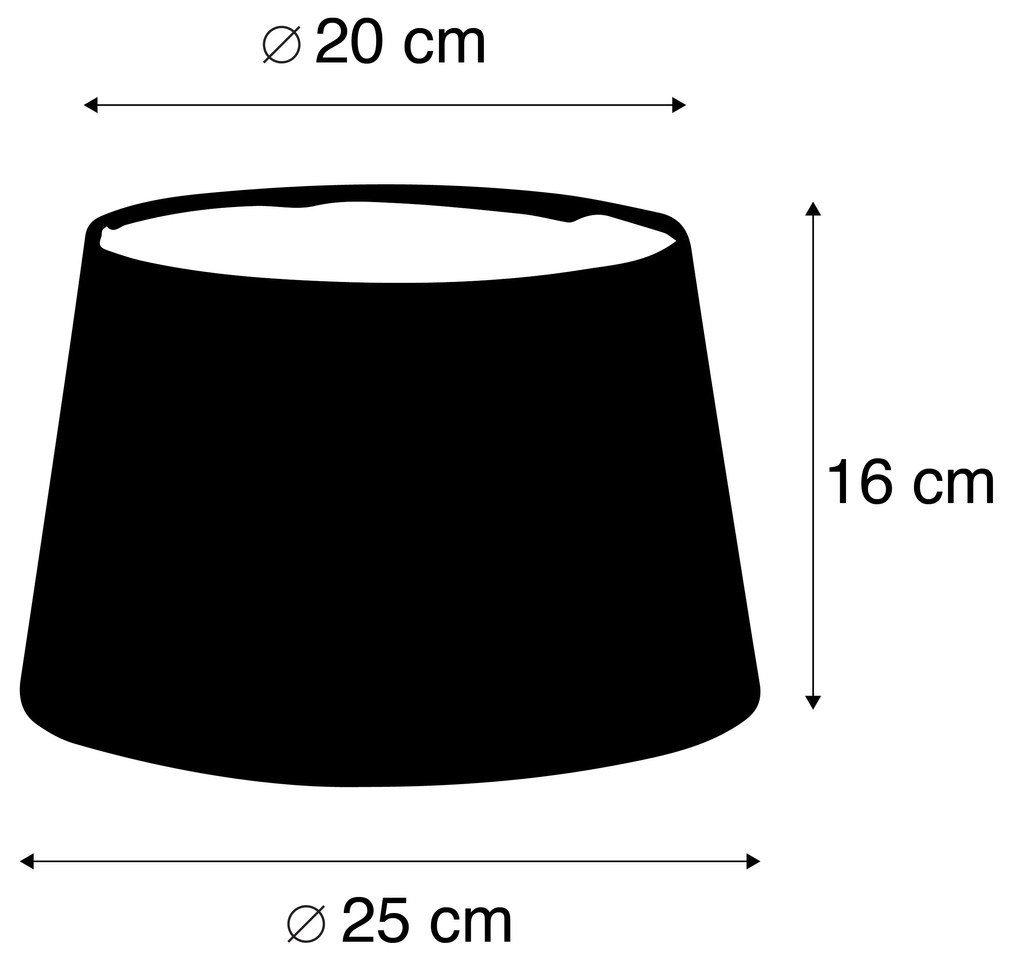 Linnen lampenkap zwart 25/16