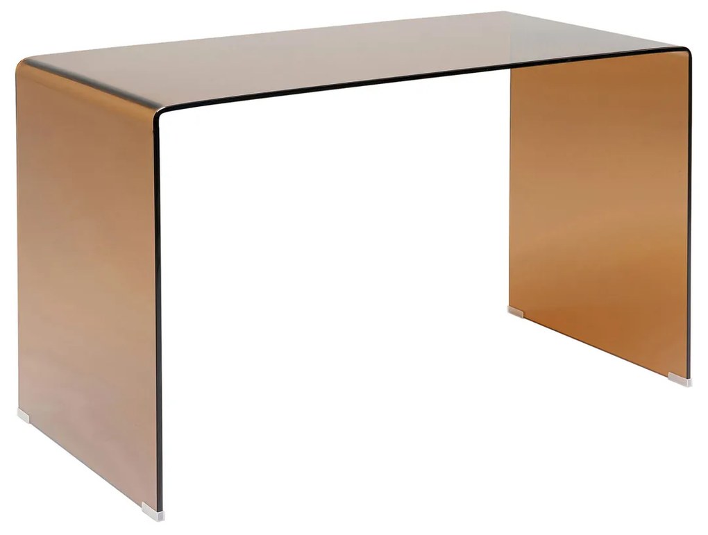 Kare Design Visible Amber Bureau Van Gebogen Glas - 125 X 60cm.