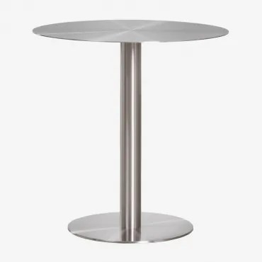 Ronde Eettafel Van Roestvrij Staal Xiren Ø70 Cm - Sklum