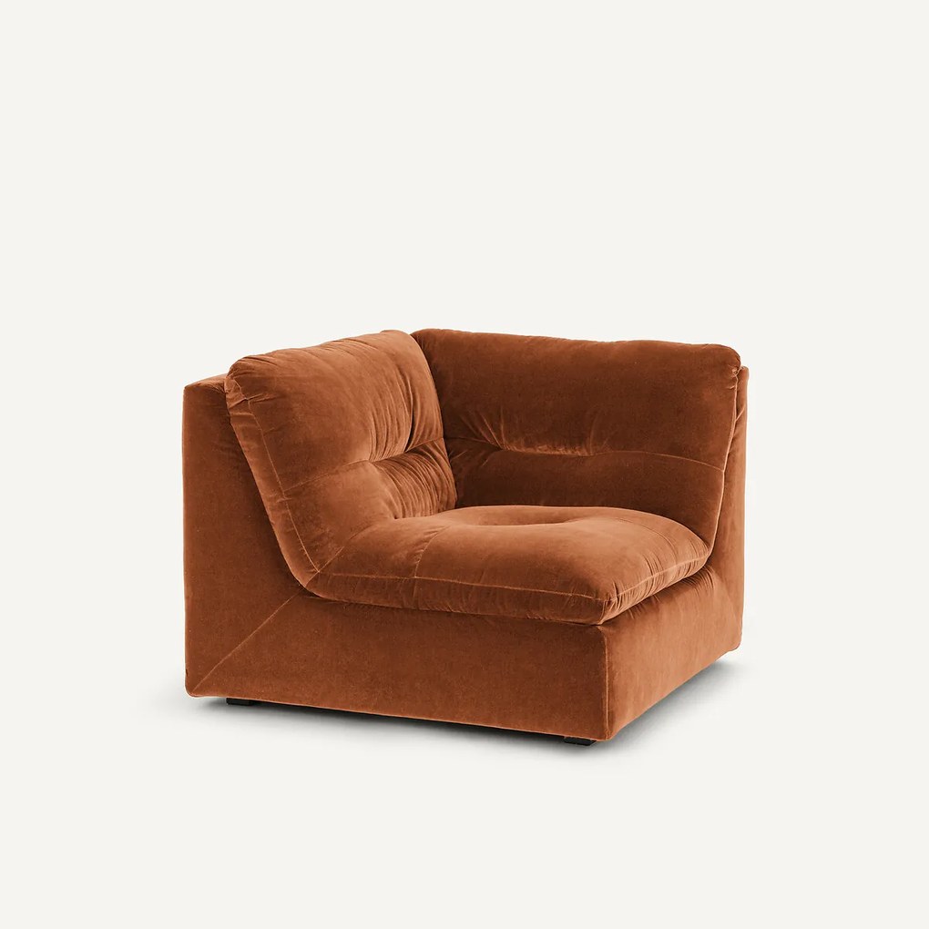 Modulaire 90° hoek in fluweel, GIULIANO