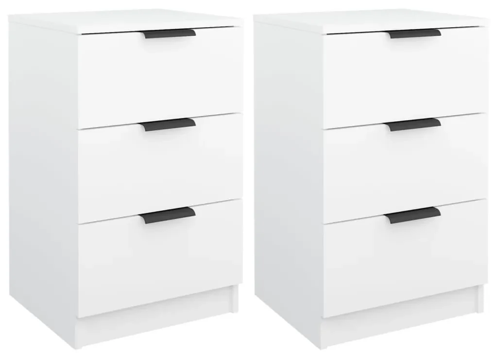 vidaXL Nachtkastjes 2 st 40x36x65 cm wit