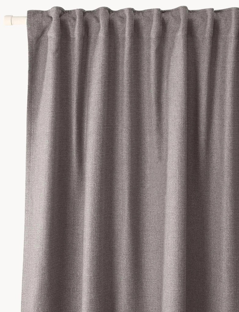 Ondoorzichtig gordijn Jensen met multiband, 2 stuks