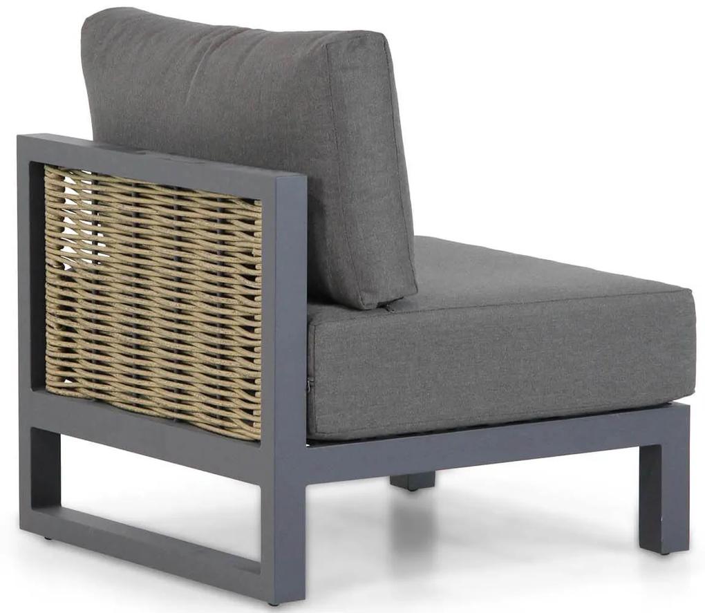 Chaise Loungeset Aluminium/wicker Grijs 3 personen Santika Furniture Santika