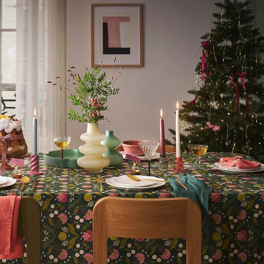 Bedrukt tafelkleed in gewassen katoen, Suzanna