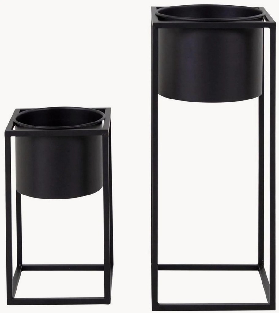 Plantenpotten Marla met frame, 2-delig