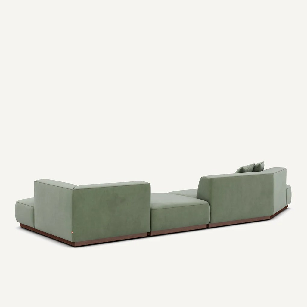 Open hoekbank rechts XL fluweel, JACOPO