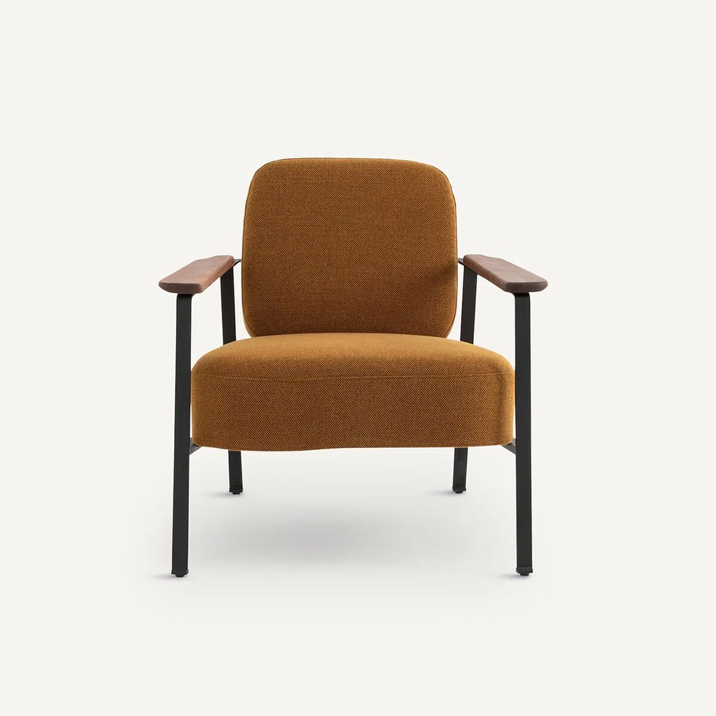 Stalen metalen fauteuil met gevlochten gemêleerde stof, Abraxas