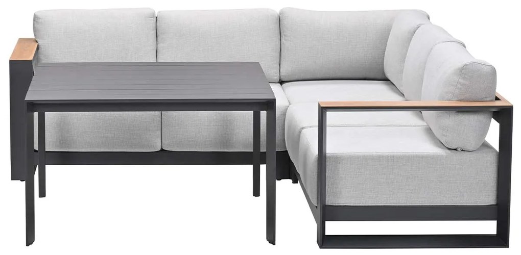 Garden Impressions Malakka lounge dining set 4-delig - valley sand - light teak look