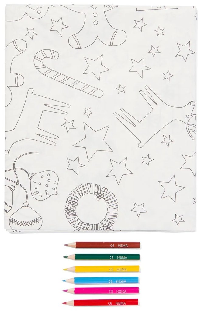 HEMA Inkleur Tafelkleed Met Potloden 110x240