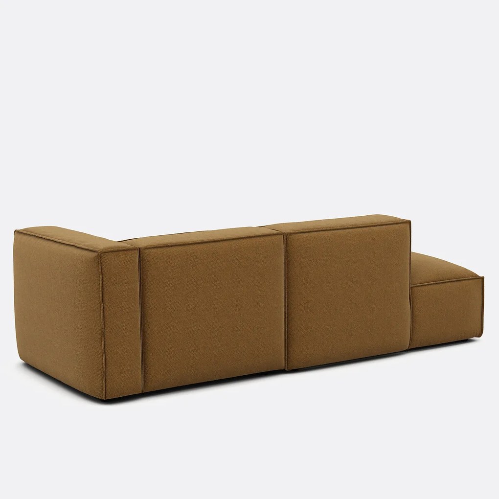 Modulaire hoekbank rechts in structuurstof, SEVEN