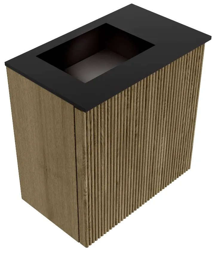 Mondiaz Joya 40cm toiletmeubel dusk met wastafel faye links zonder kraangat urban