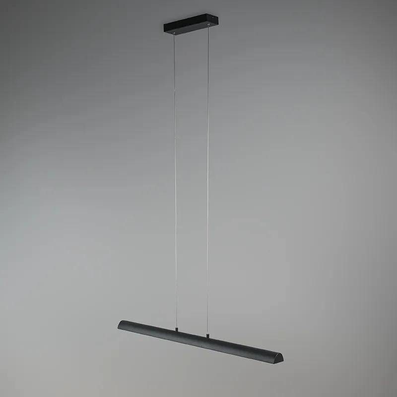 Eettafel / Eetkamer Hanglamp zwart met gouden binnenkant incl. LED - Balo 4 Modern Binnenverlichting Lamp