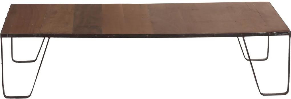 Salontafel Old Wood 140 cm - Hardhout - Metaal - Giga Meubel - Industrieel & robuust