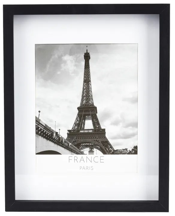 Fotolijst 3D met passe partout - zwart - 20x25 cm