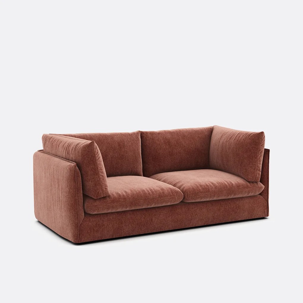 3-zits rechte bank in gevlekt polyester, MALO