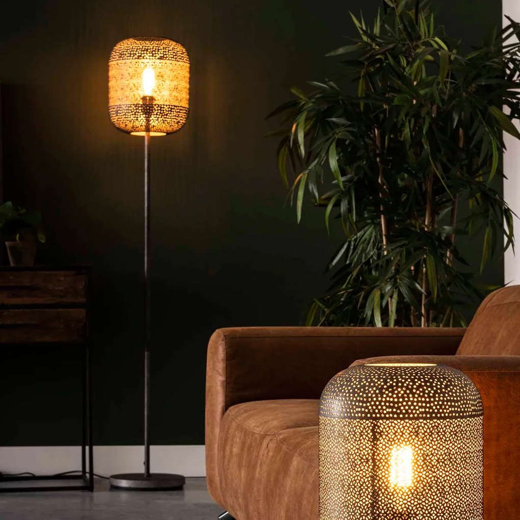 Metalen Vloerlamp Met Gaatjes