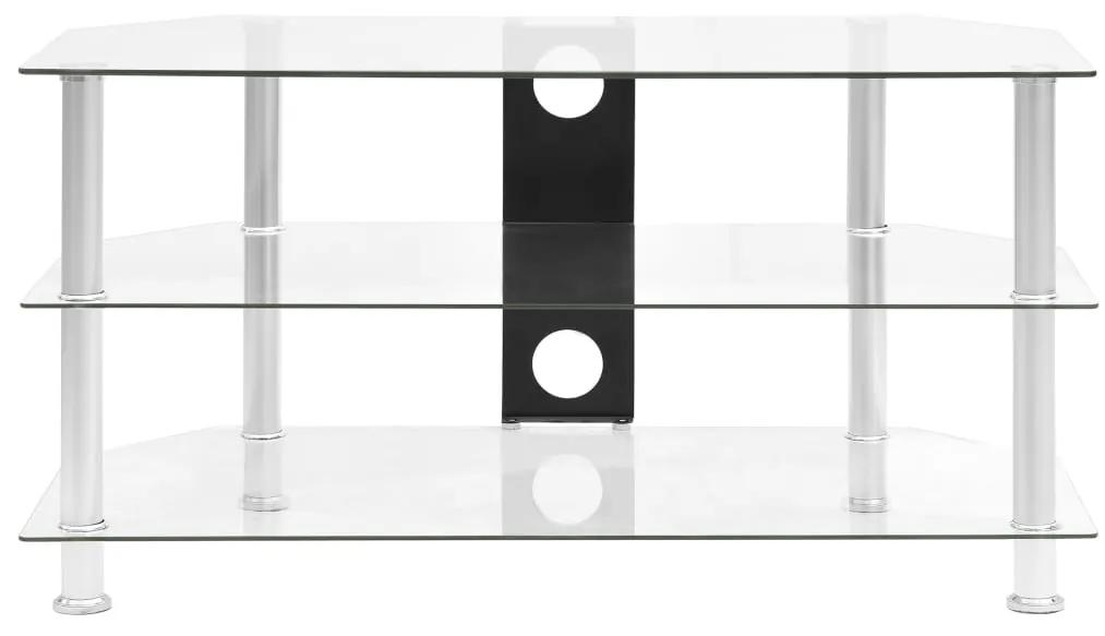 vidaXL Tv-meubel 96x46x50 cm gehard glas transparant