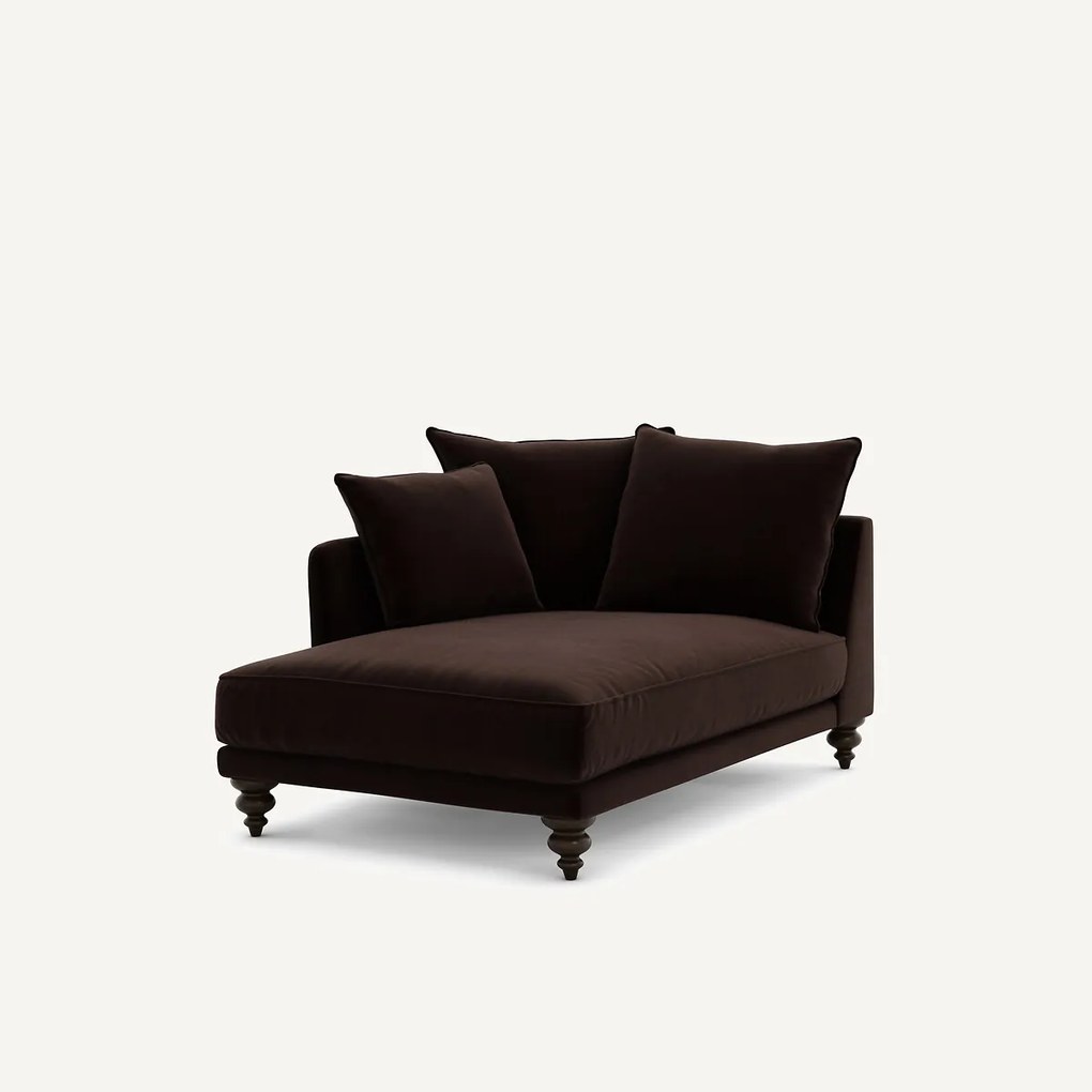 Longchair in fluweel, Lazare