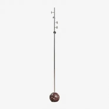 Staande Kapstok Van Ijzer En Marmer Felora Rood Marmer Cherry Gold - Sklum