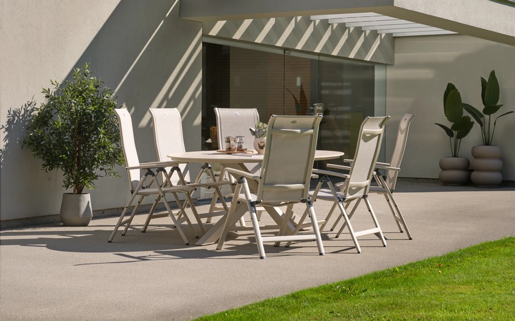 Tuinset 4 personen 909 cm Aluminium Zand/Beige Hartman Alice